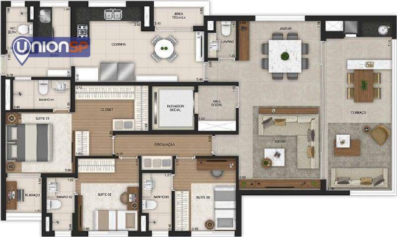 Apartamento à venda com 3 quartos, 141m² - Foto 14