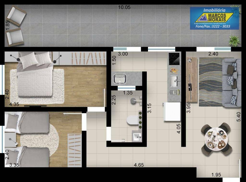 Apartamento à venda com 2 quartos, 60m² - Foto 4