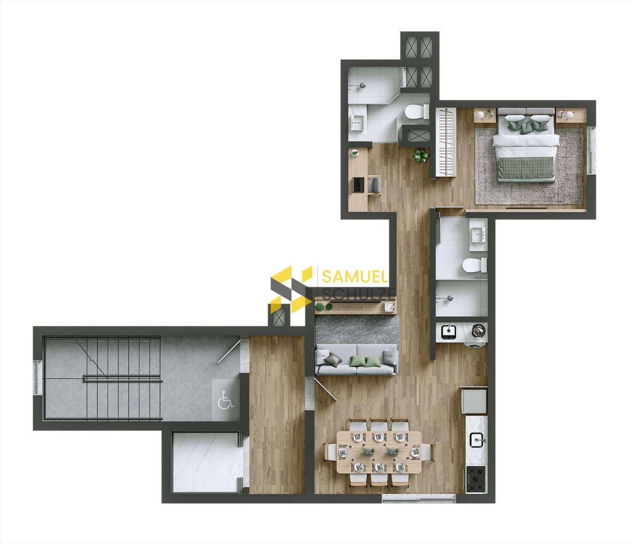 Apartamento à venda com 1 quarto, 57m² - Foto 14