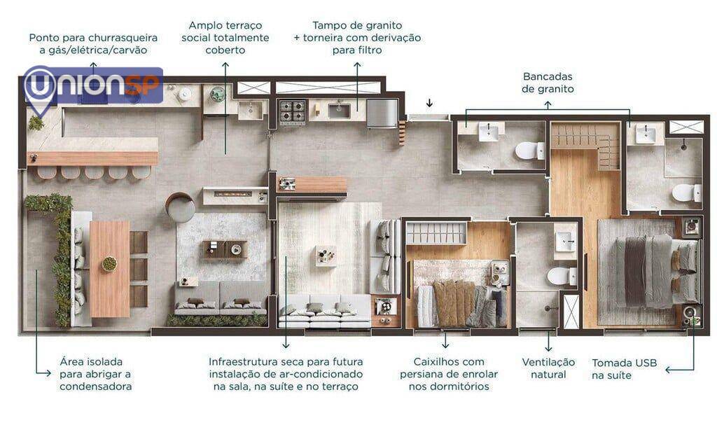 Apartamento à venda com 3 quartos, 65m² - Foto 26