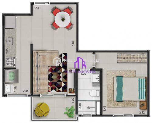 Apartamento à venda com 1 quarto, 41m² - Foto 7