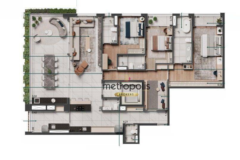 Apartamento à venda com 4 quartos, 183m² - Foto 23