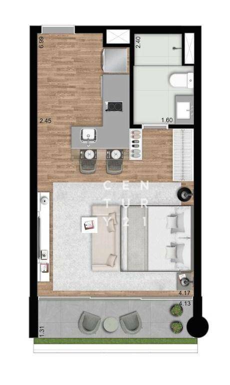 Apartamento à venda com 1 quarto, 38m² - Foto 21