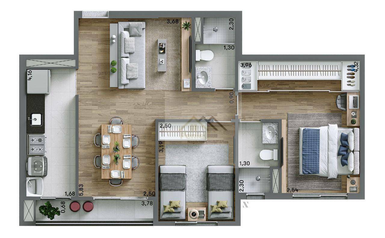 Apartamento à venda com 2 quartos, 64m² - Foto 11