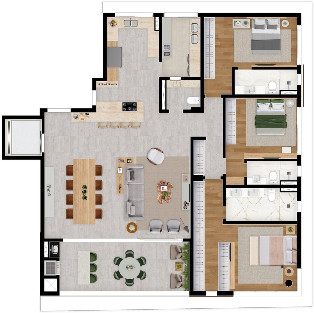 Apartamento à venda com 3 quartos, 164m² - Foto 52