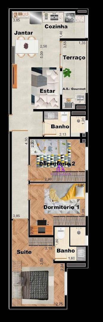 Apartamento à venda com 2 quartos, 44m² - Foto 11