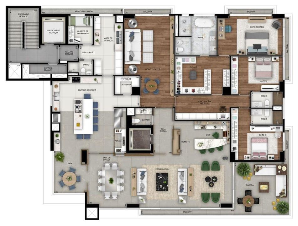 Apartamento à venda com 4 quartos, 342m² - Foto 28