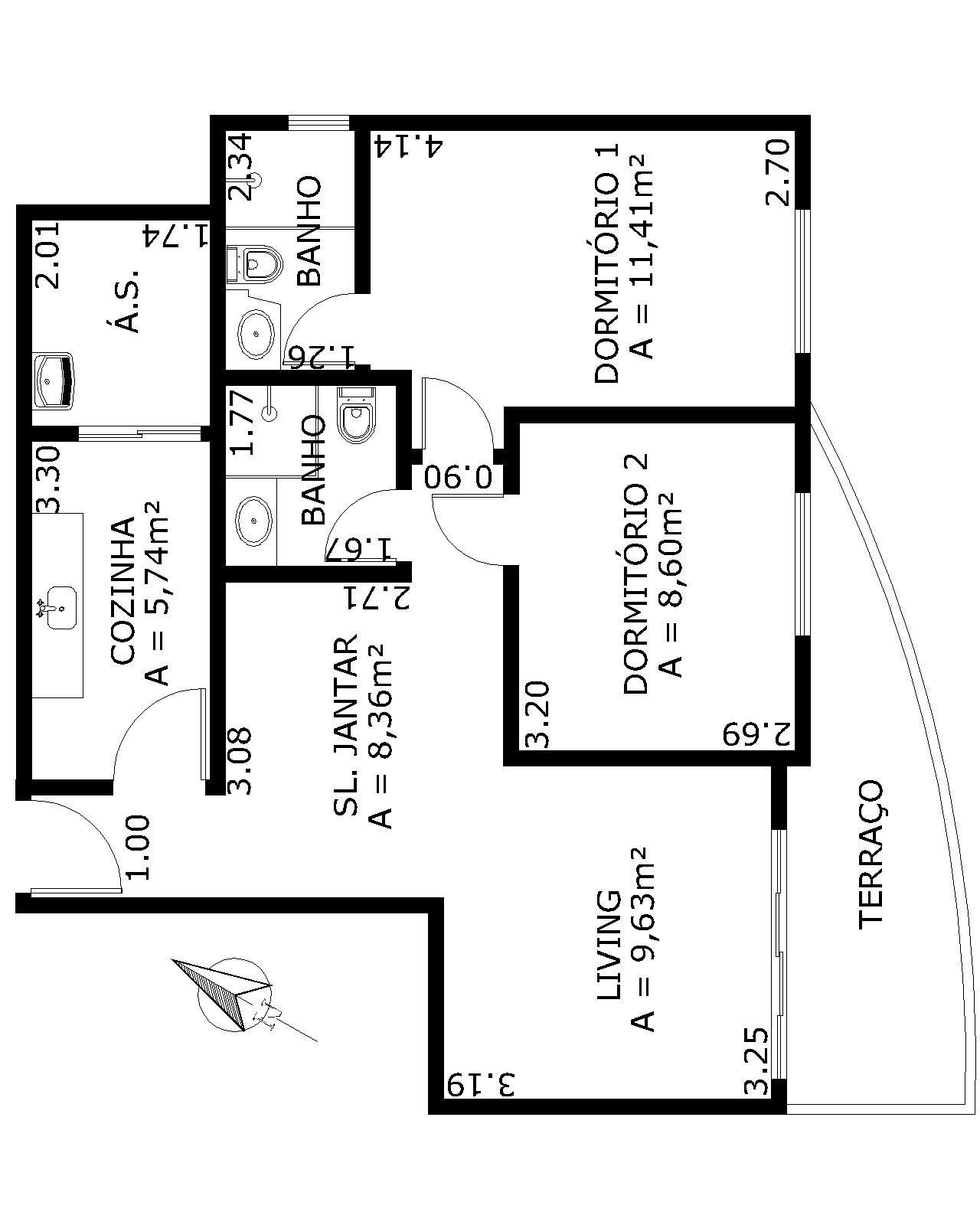 Apartamento à venda com 2 quartos, 71m² - Foto 8