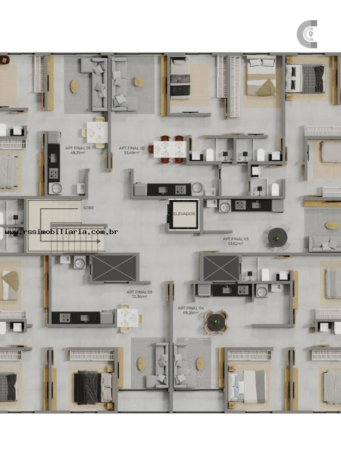 Apartamento à venda com 2 quartos, 48m² - Foto 6