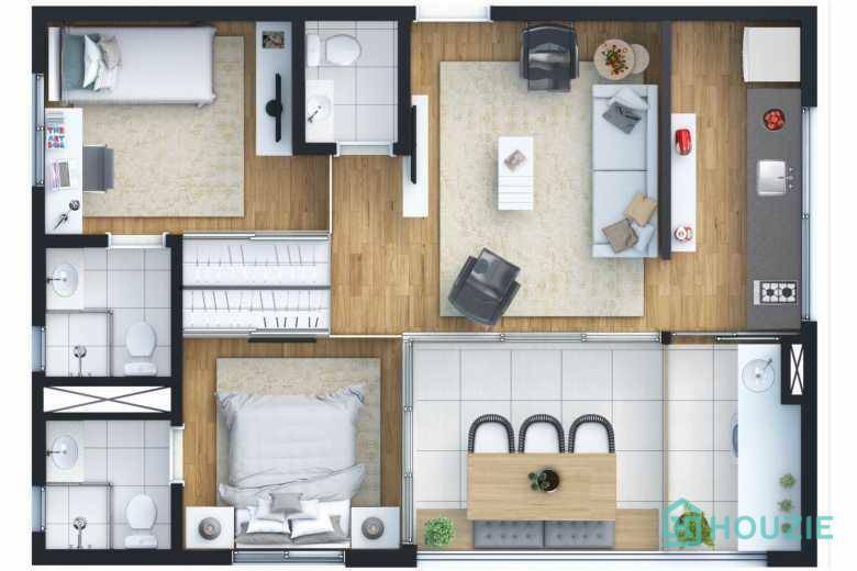 Apartamento à venda com 2 quartos, 53m² - Foto 9