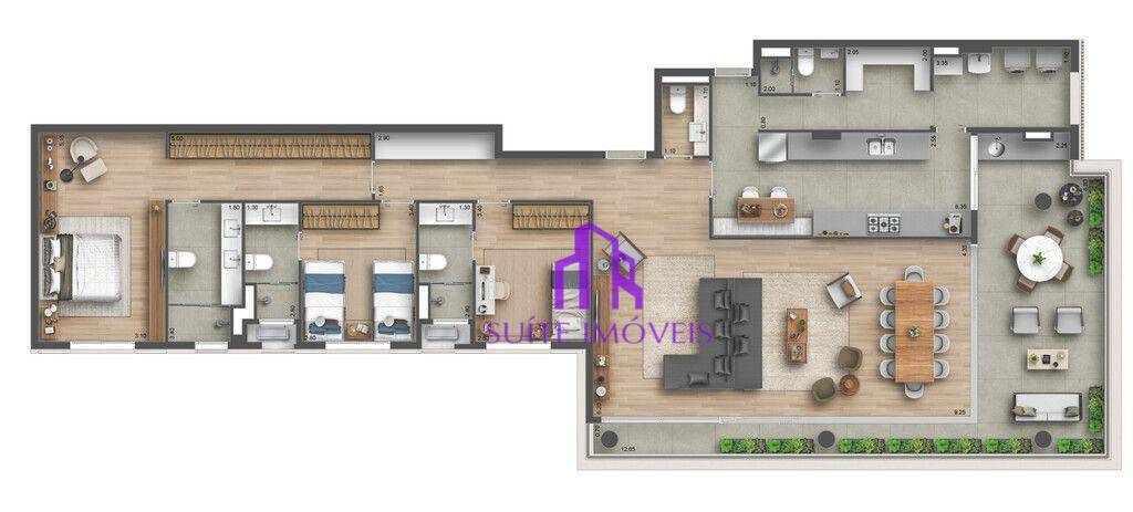 Apartamento à venda com 3 quartos, 194m² - Foto 16