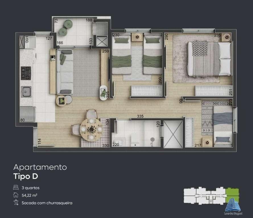 Apartamento à venda com 3 quartos, 54m² - Foto 11