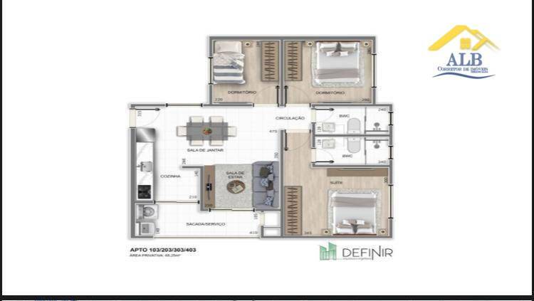 Apartamento à venda com 3 quartos, 74m² - Foto 9