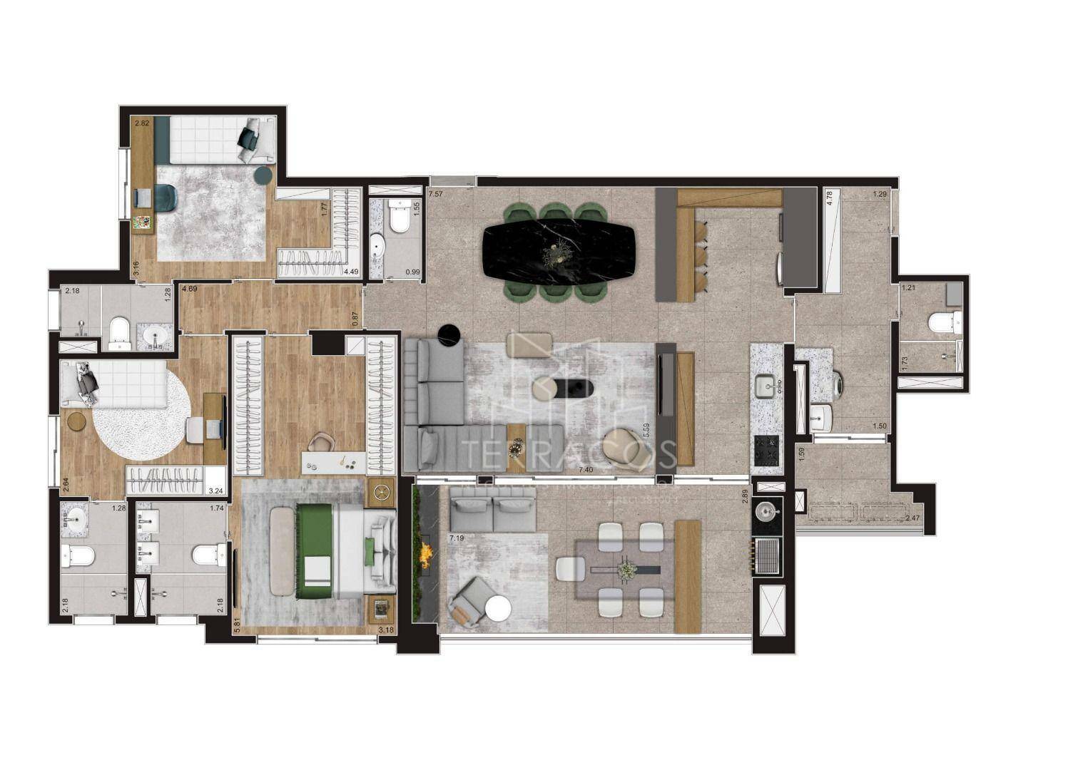 Apartamento à venda com 3 quartos, 152m² - Foto 16