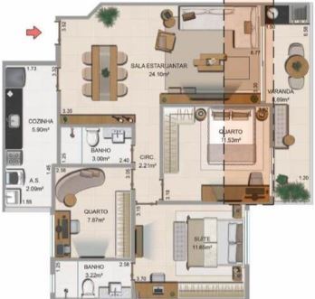 Apartamento à venda com 3 quartos, 8824m² - Foto 7