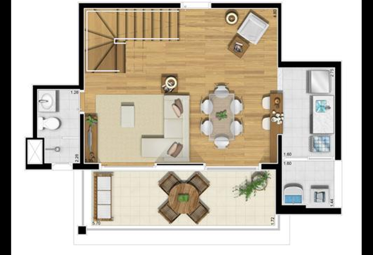 Apartamento à venda com 2 quartos, 135m² - Foto 5