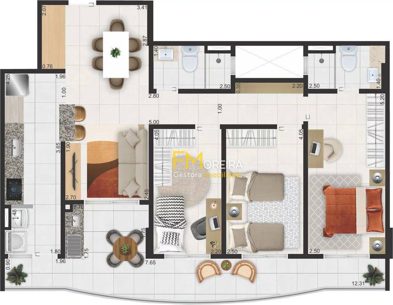 Apartamento à venda com 3 quartos, 104m² - Foto 9