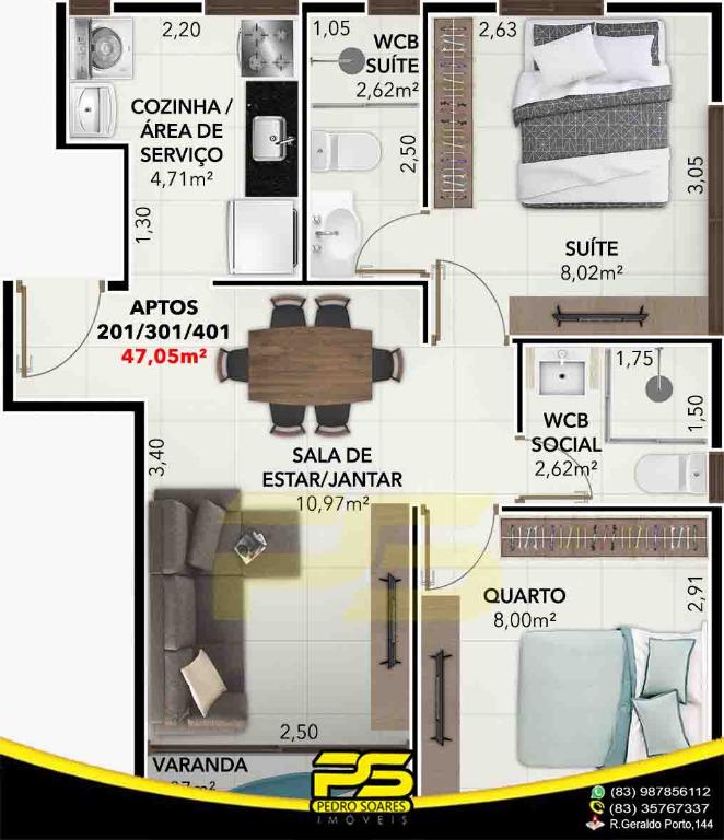 Apartamento à venda com 3 quartos, 60m² - Foto 13