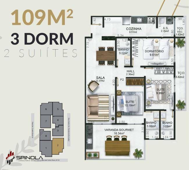 Apartamento à venda com 2 quartos, 97m² - Foto 11