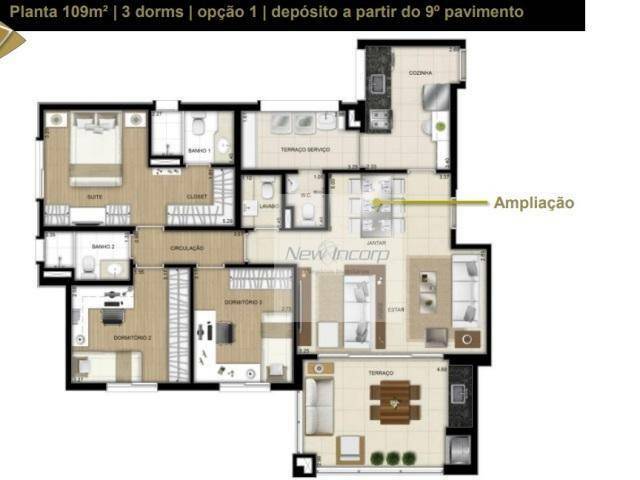 Apartamento à venda com 3 quartos, 109m² - Foto 32