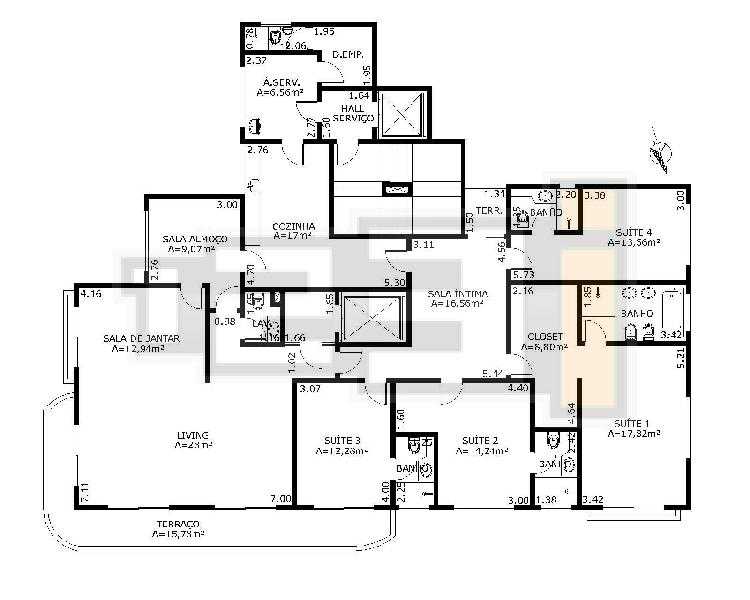 Apartamento à venda com 4 quartos, 400m² - Foto 3