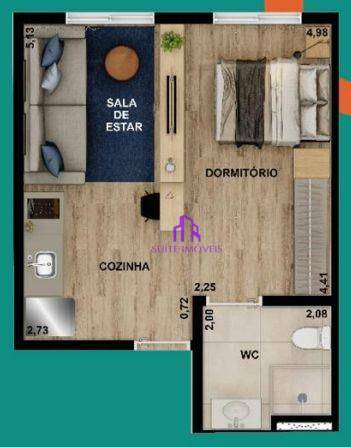 Apartamento à venda com 2 quartos, 36m² - Foto 1