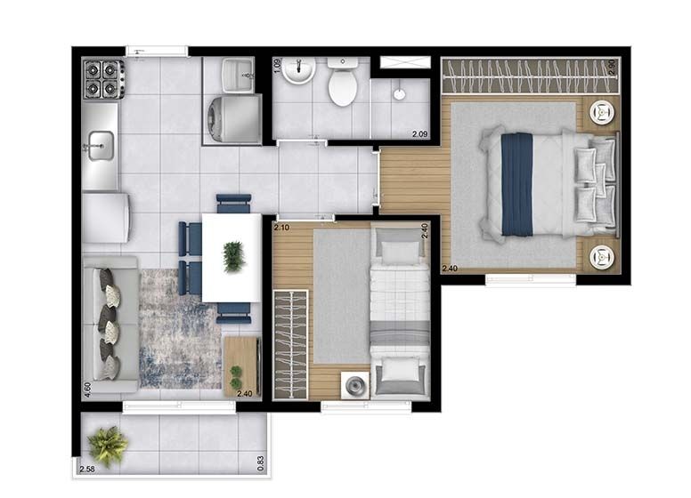 Apartamento à venda com 2 quartos, 34m² - Foto 16