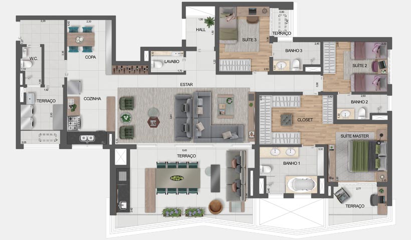 Apartamento à venda com 3 quartos, 175m² - Foto 7