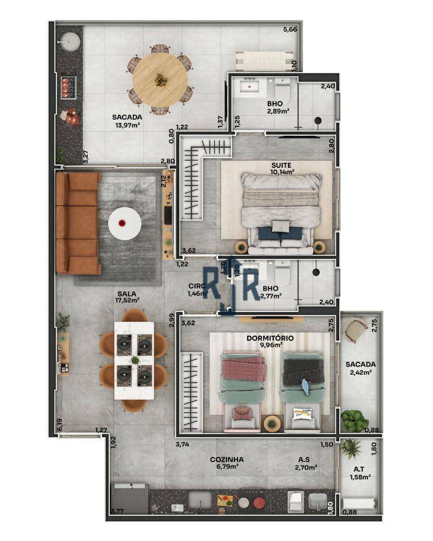 Apartamento à venda com 2 quartos, 80m² - Foto 31