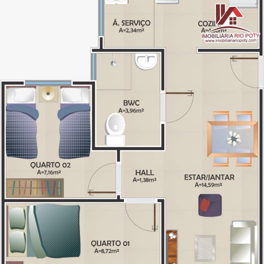 Apartamento à venda com 2 quartos, 49m² - Foto 10