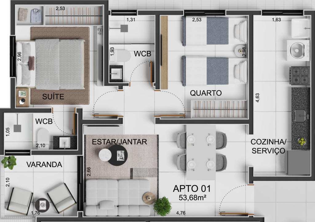 Apartamento à venda com 2 quartos, 53m² - Foto 16