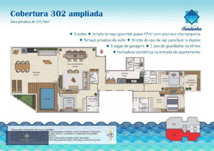 Apartamento à venda com 3 quartos, 172m² - Foto 14