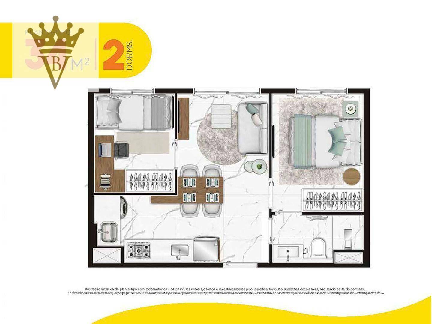 Apartamento à venda com 2 quartos, 34m² - Foto 18