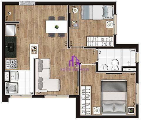 Apartamento à venda com 2 quartos, 41m² - Foto 12