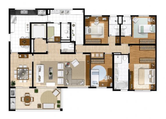 Apartamento à venda com 4 quartos, 170m² - Foto 6