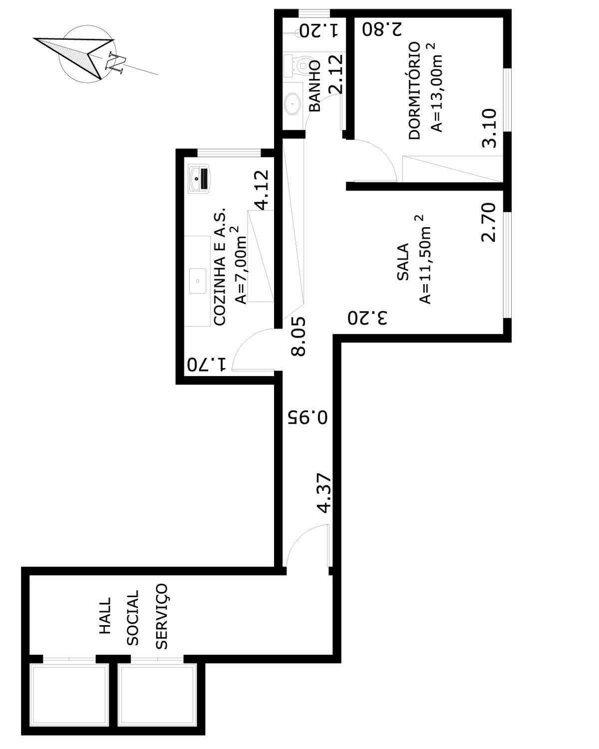 Apartamento à venda com 1 quarto, 38m² - Foto 11