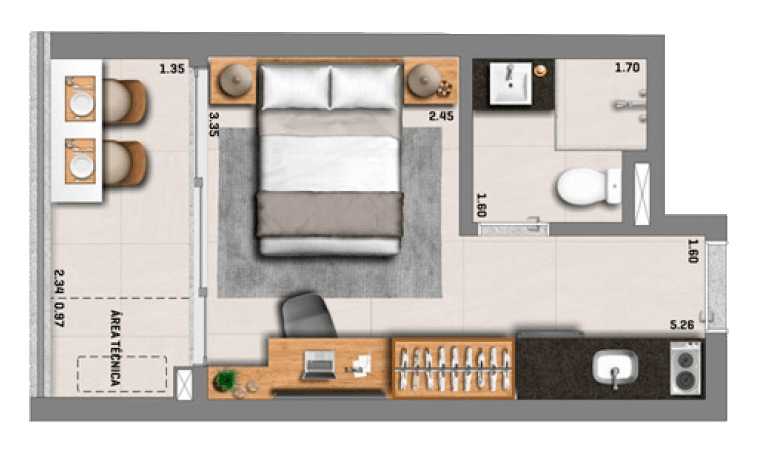 Apartamento à venda com 1 quarto, 26m² - Foto 12