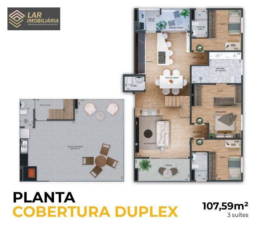 Apartamento à venda com 3 quartos, 107m² - Foto 2