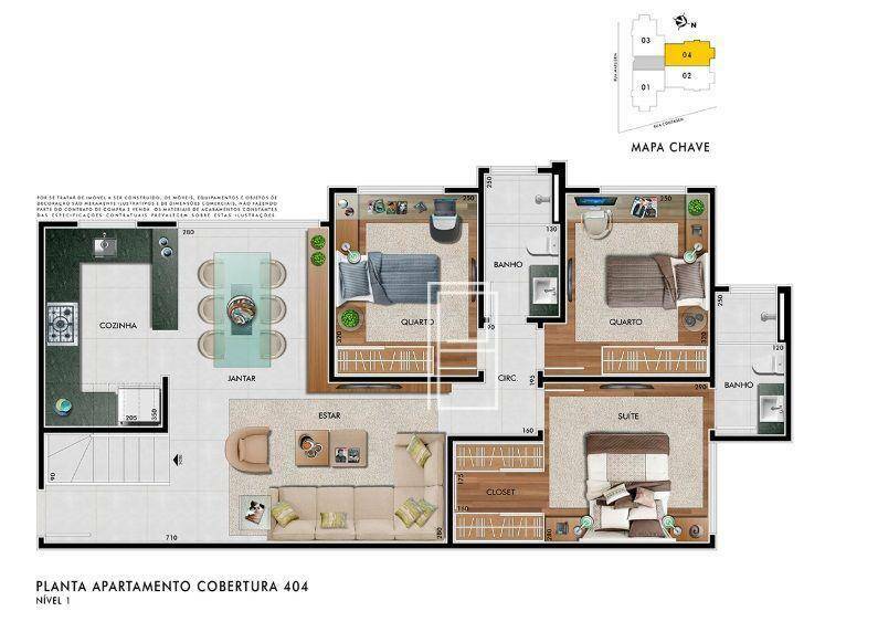 Cobertura à venda com 4 quartos, 160m² - Foto 3