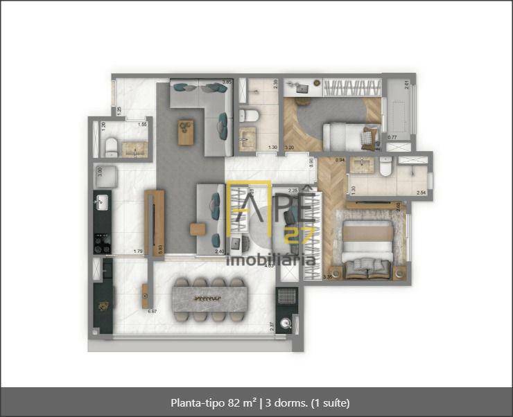 Apartamento à venda com 2 quartos, 67m² - Foto 19