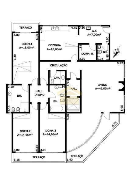 Apartamento à venda com 3 quartos, 250m² - Foto 6