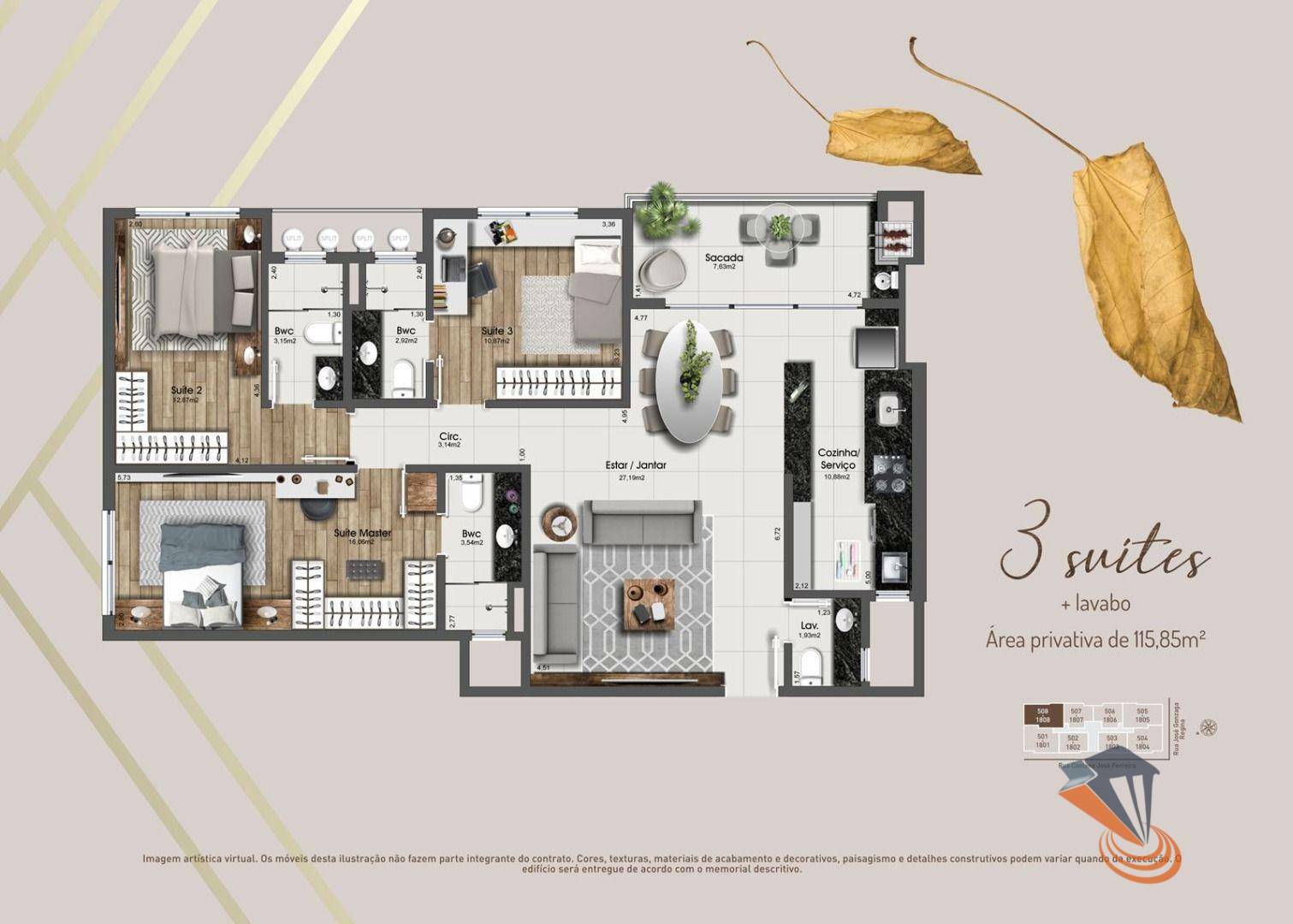 Apartamento à venda com 3 quartos, 115m² - Foto 19