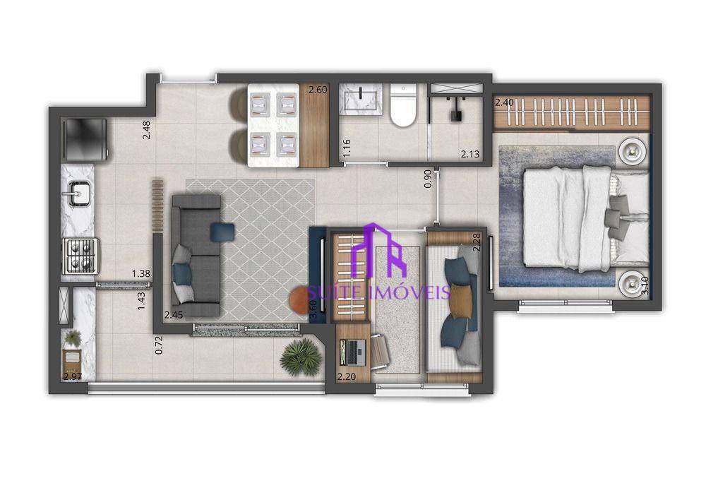 Apartamento à venda com 1 quarto, 39m² - Foto 17