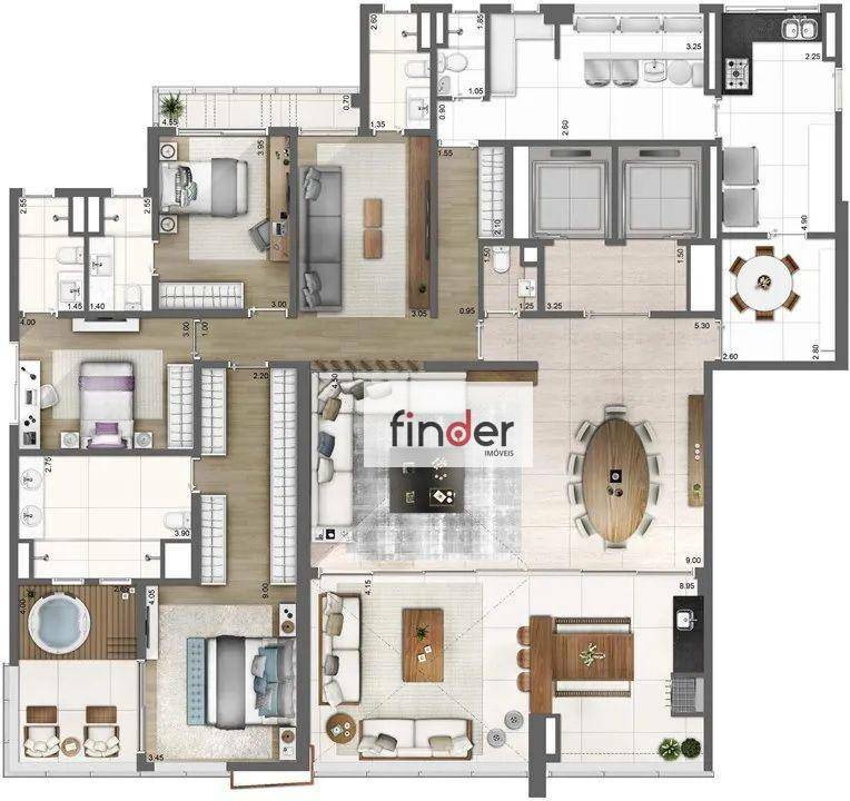 Apartamento à venda com 3 quartos, 275m² - Foto 57