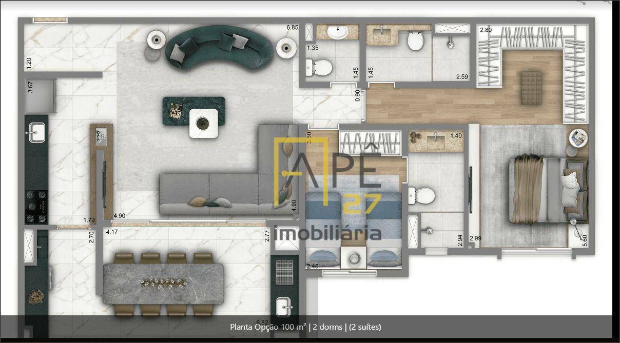 Apartamento à venda com 2 quartos, 100m² - Foto 22