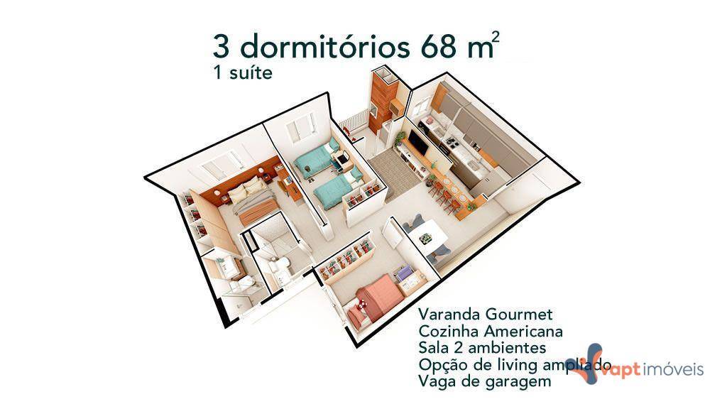 Apartamento, 3 quartos, 68 m² - Foto 9