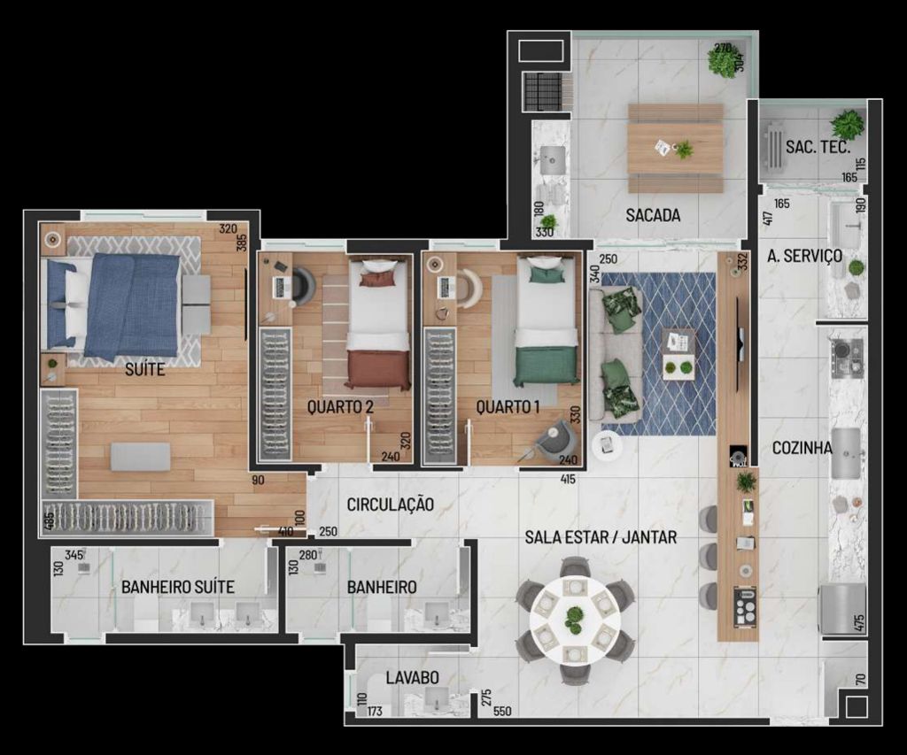 Apartamento à venda com 3 quartos, 102m² - Foto 1