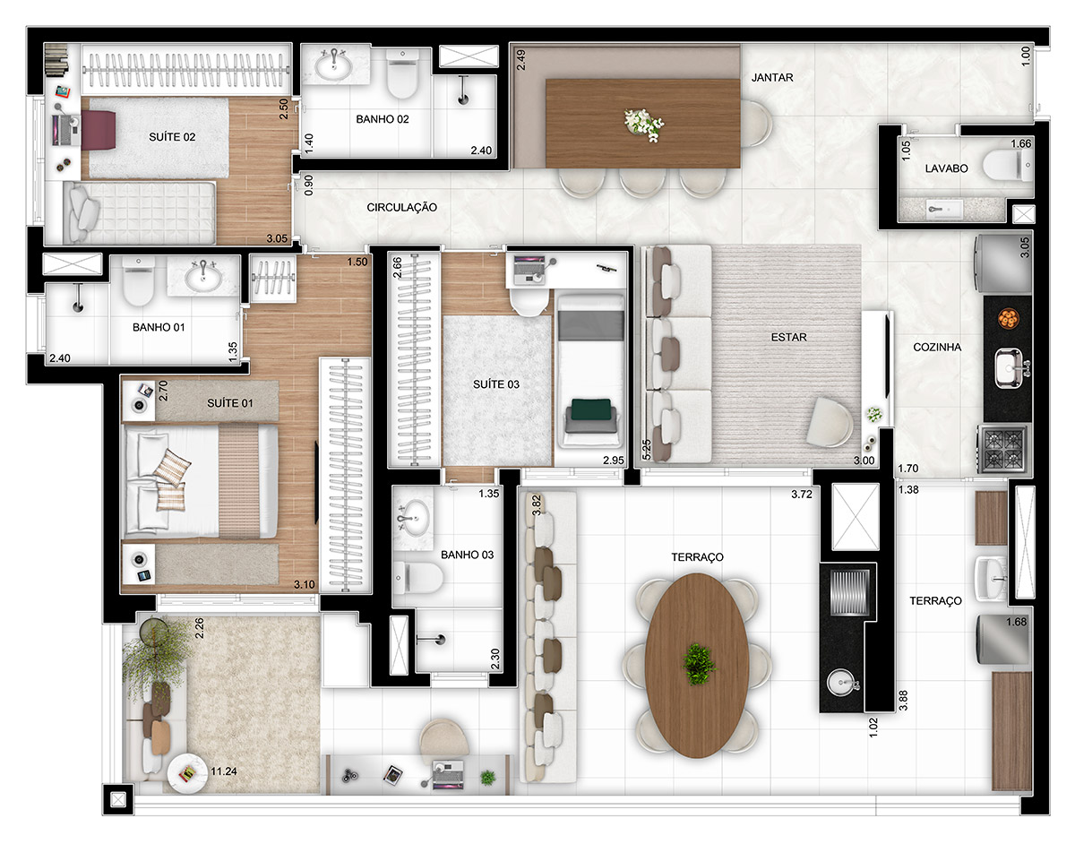 Apartamento à venda com 3 quartos, 117m² - Foto 5