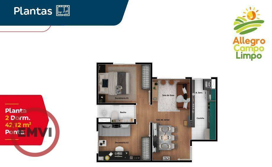 Apartamento à venda com 2 quartos, 42m² - Foto 24