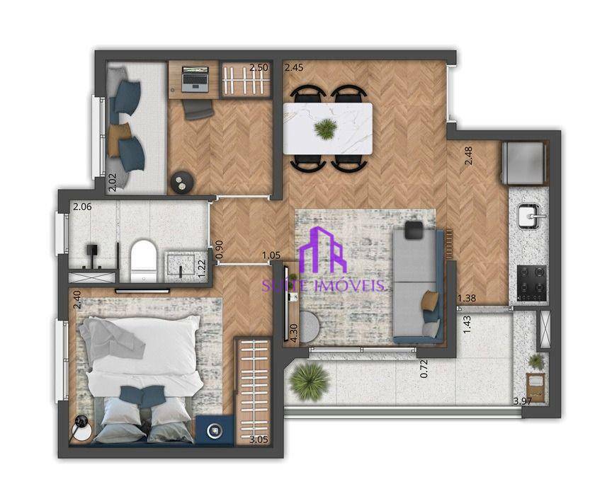 Apartamento à venda com 1 quarto, 39m² - Foto 18